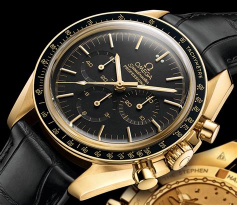 gold omega speedmaster watch|men gold chronograph watch automatic.